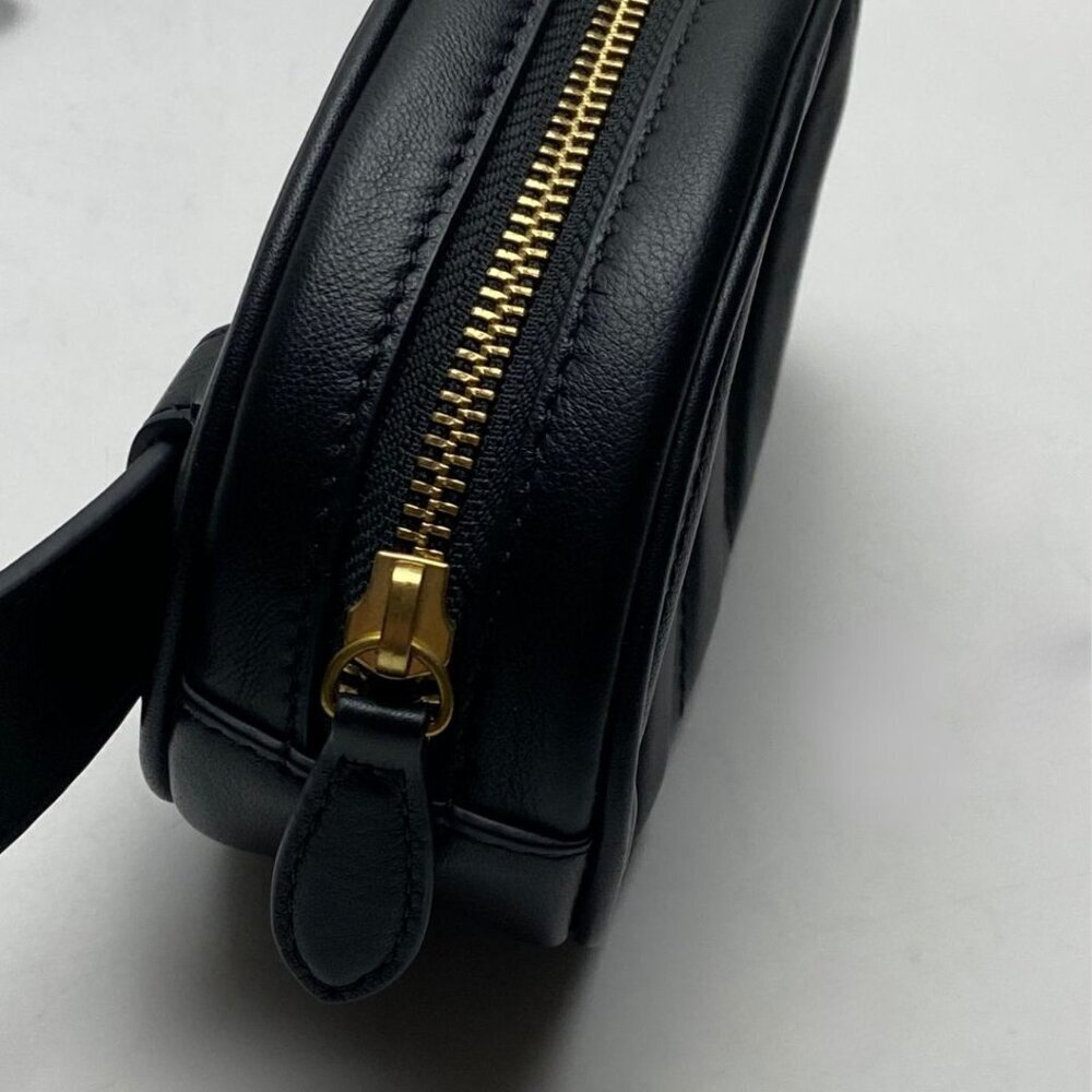 ARITZIA Auxiliary Leather Belt Bag Fanny Hip Pack Black - Picture 7 of 13